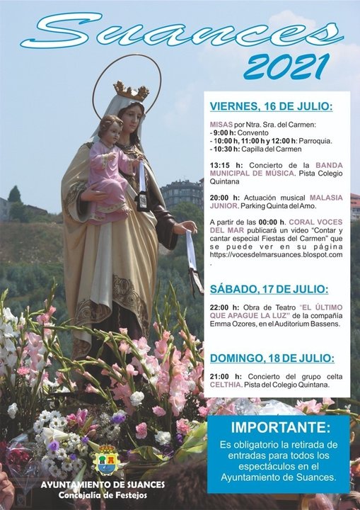 Fiesta patronales de la Virgen del Carmen 2021 Suances